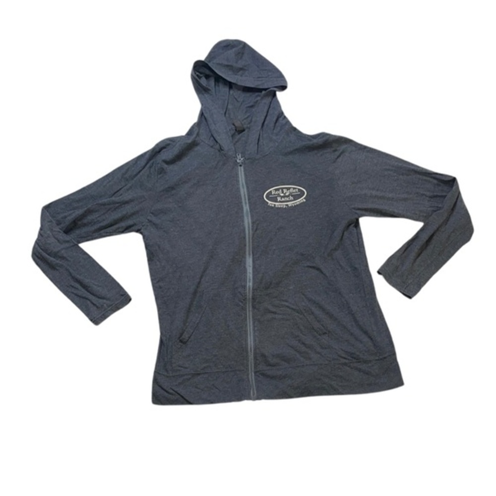 Anvil Women's Gray Zip-Up Hoodie